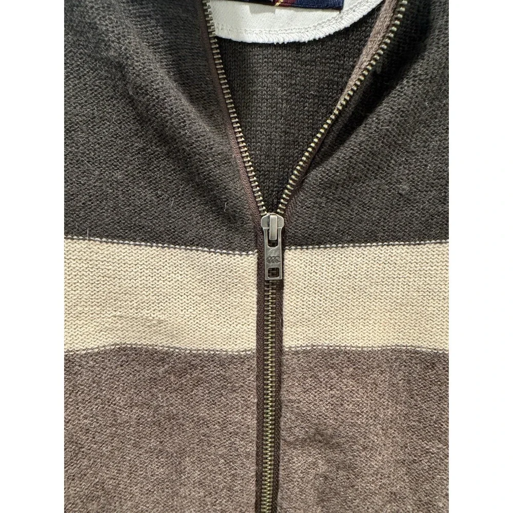 Canterbury of New Zealand Vintage Rugby Zippered Sweater Lambswool Size XL 90s